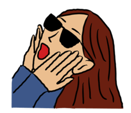 Lady having beauty mark sticker #10970763