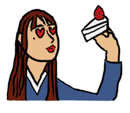 Lady having beauty mark sticker #10970764