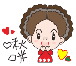 58-year-old female flowers Kyi sticker #10970809