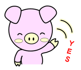 pig character mii-ton (English) sticker #10971050