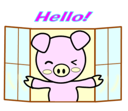 pig character mii-ton (English) sticker #10971052