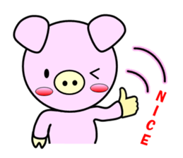 pig character mii-ton (English) sticker #10971054