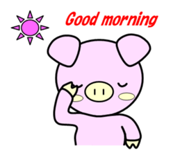 pig character mii-ton (English) sticker #10971057