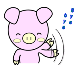 pig character mii-ton (English) sticker #10971058