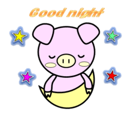 pig character mii-ton (English) sticker #10971059