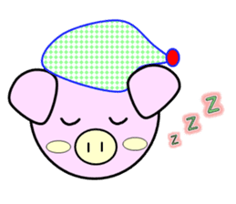 pig character mii-ton (English) sticker #10971060