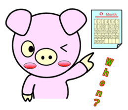 pig character mii-ton (English) sticker #10971064