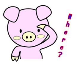 pig character mii-ton (English) sticker #10971065