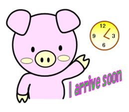pig character mii-ton (English) sticker #10971066