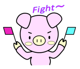 pig character mii-ton (English) sticker #10971068