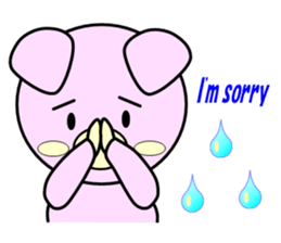 pig character mii-ton (English) sticker #10971071