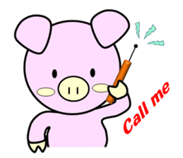 pig character mii-ton (English) sticker #10971076