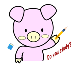 pig character mii-ton (English) sticker #10971078