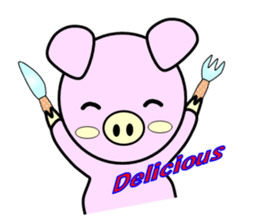 pig character mii-ton (English) sticker #10971080