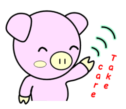 pig character mii-ton (English) sticker #10971082