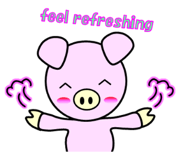 pig character mii-ton (English) sticker #10971084