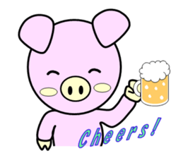 pig character mii-ton (English) sticker #10971085