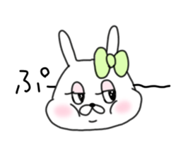 rabbit girl usapun sticker #10972023