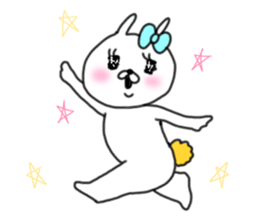 rabbit girl usapun sticker #10972036