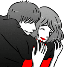 Manga couple in love 4 sticker #10974531