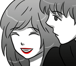 Manga couple in love 4 sticker #10974550