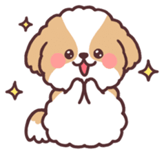 fluffy shih tzu 3set 2 sticker #10974915
