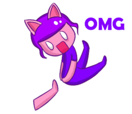 A Dreamy Girl with Cat Ears sticker #10974929