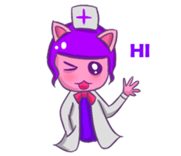 A Dreamy Girl with Cat Ears sticker #10974937