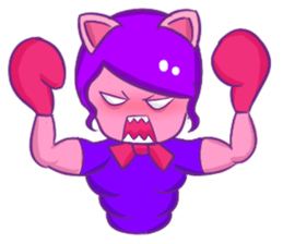 A Dreamy Girl with Cat Ears sticker #10974938