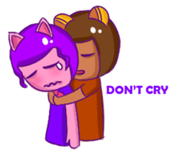 A Dreamy Girl with Cat Ears sticker #10974941