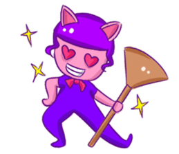 A Dreamy Girl with Cat Ears sticker #10974942