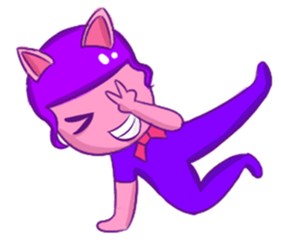 A Dreamy Girl with Cat Ears sticker #10974947