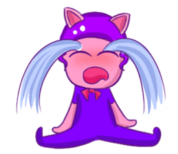 A Dreamy Girl with Cat Ears sticker #10974950