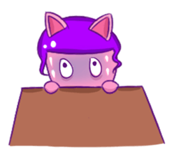 A Dreamy Girl with Cat Ears sticker #10974951