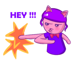 A Dreamy Girl with Cat Ears sticker #10974952