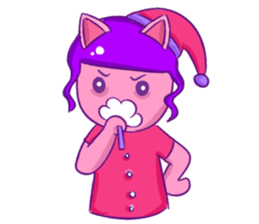 A Dreamy Girl with Cat Ears sticker #10974958