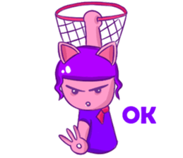 A Dreamy Girl with Cat Ears sticker #10974959