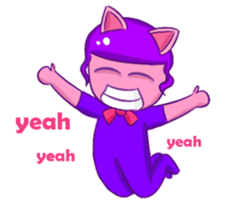 A Dreamy Girl with Cat Ears sticker #10974960