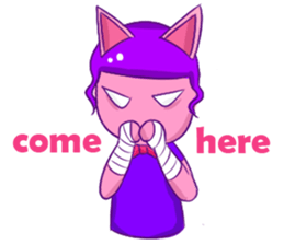 A Dreamy Girl with Cat Ears sticker #10974963