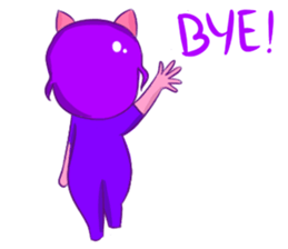 A Dreamy Girl with Cat Ears sticker #10974964