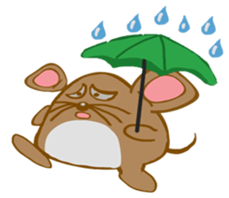 A Little Brown Onigiri-Rats sticker #10975082