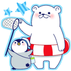 Penguin & Polar bear Summer vacation