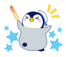 Penguin & Polar bear Summer vacation sticker #10975229