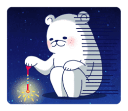 Penguin & Polar bear Summer vacation sticker #10975231