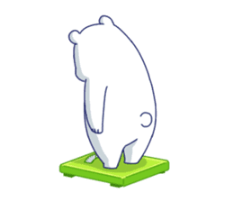 Penguin & Polar bear Summer vacation sticker #10975237
