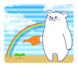 Penguin & Polar bear Summer vacation sticker #10975239