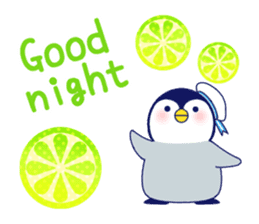 Penguin & Polar bear Summer vacation sticker #10975247