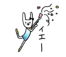 Cute rabbit will marry sticker #10975409