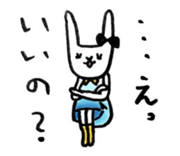 Cute rabbit will marry sticker #10975419