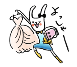 Cute rabbit will marry sticker #10975420